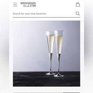 Vera Wang Wedgwood Crystal Toasting Flutes